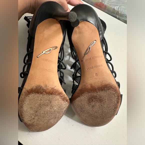 BRIAN ATWOOD FELODY BLACK GLADIATOR SANDALS - Picture 4 of 8